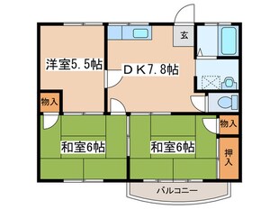 宮町ハイツの物件間取画像